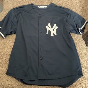 Yankees Button Down Navy Jersey